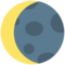 Waning Crescent Moon emoji on Mozilla